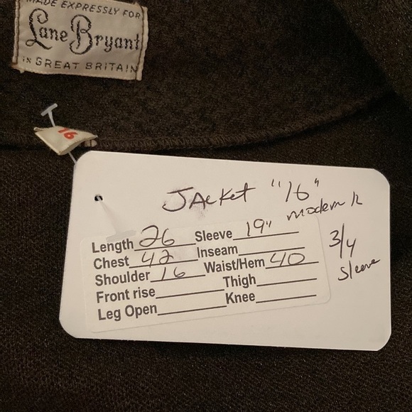 Vintage 1950’s Lane Bryant of Great Britain. Size 16. Chest 42” 40” waist. Q - Picture 11 of 11